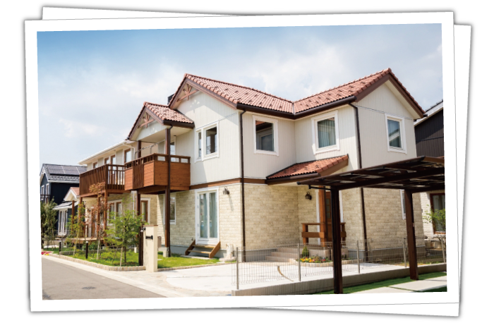 外壁塗装をした家